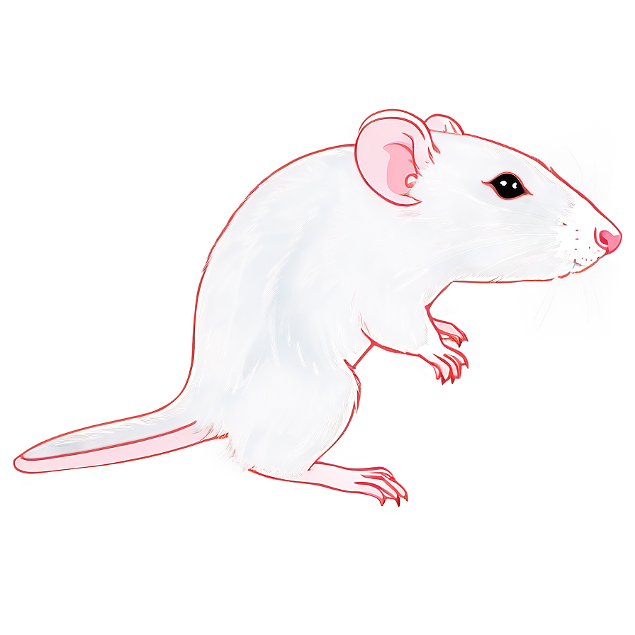 Lovely Rat Drawing Png 24 PNG Image