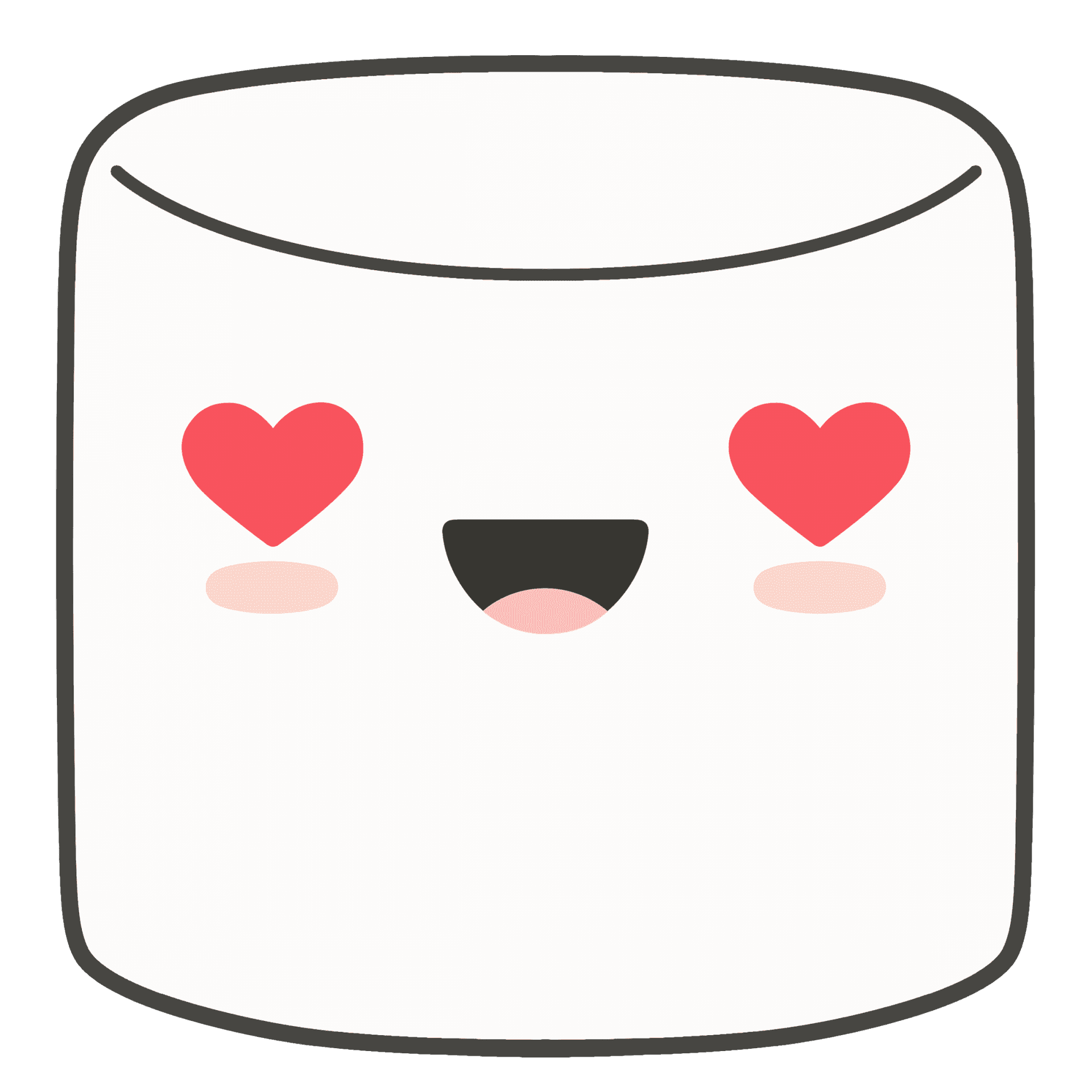 Loving Marshmallow Emoji PNG Image