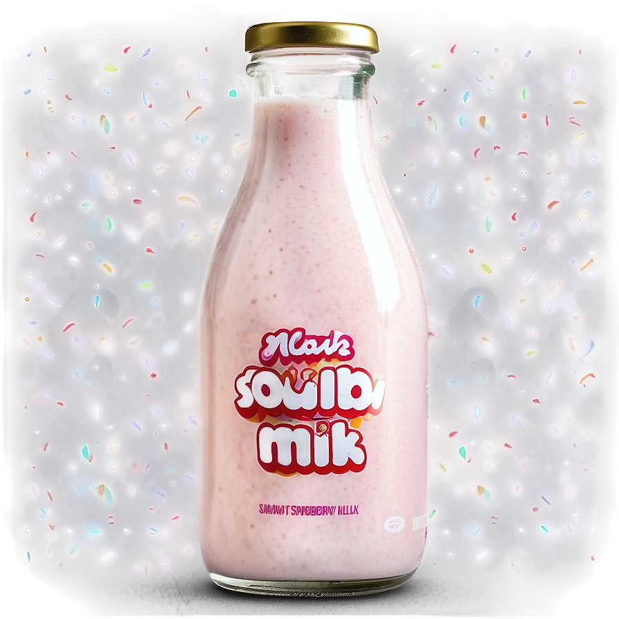 Low-fat Strawberry Milk Png Wxm45 PNG Image