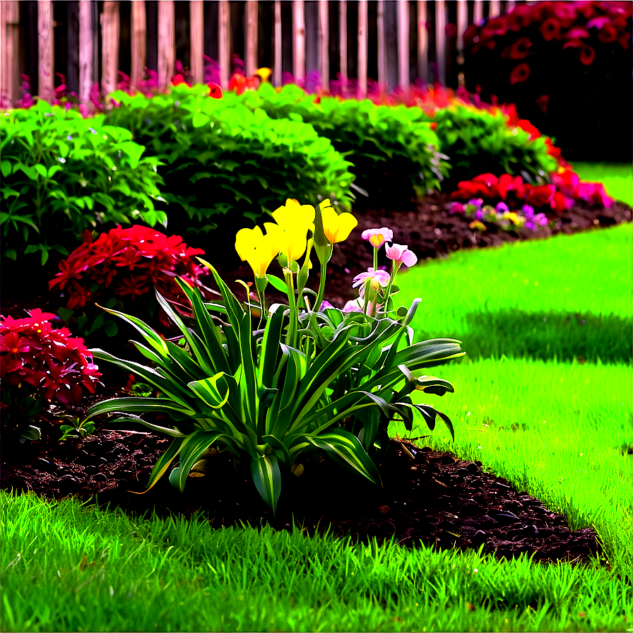 Low Maintenance Flower Bed Png 06272024 PNG Image