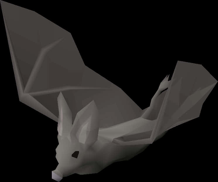 Low Poly Bat Model PNG Image