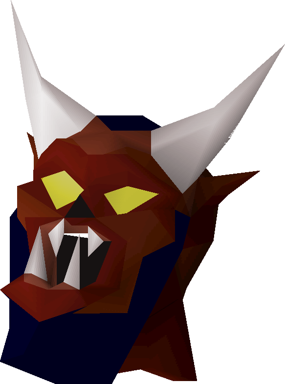 Low Poly Demon Head PNG Image