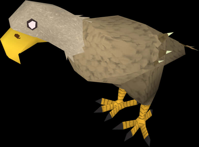 Low Poly Eagle Graphic PNG Image