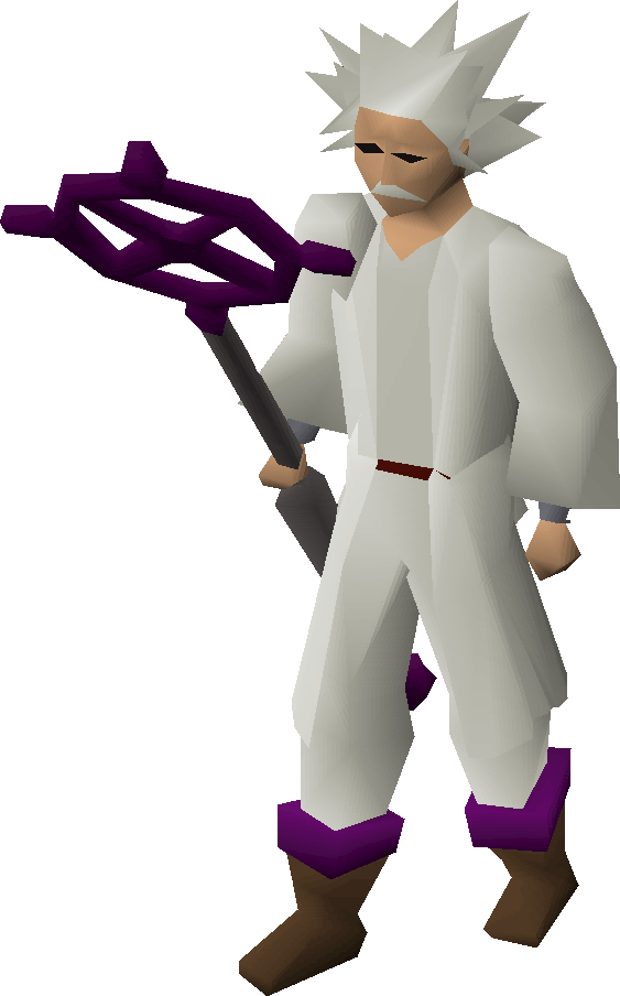 Low Poly Magewith Staff PNG Image