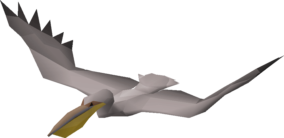 Low Poly Pelicanin Flight PNG Image