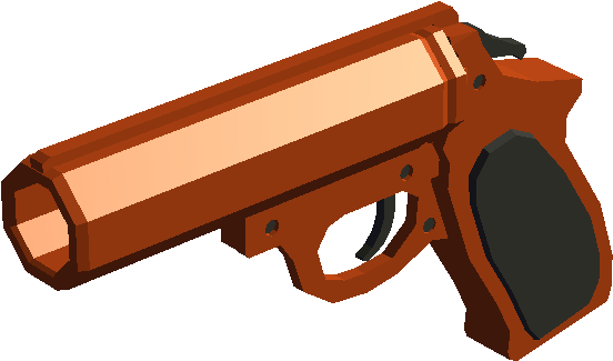 Low Poly Revolver Graphic PNG Image