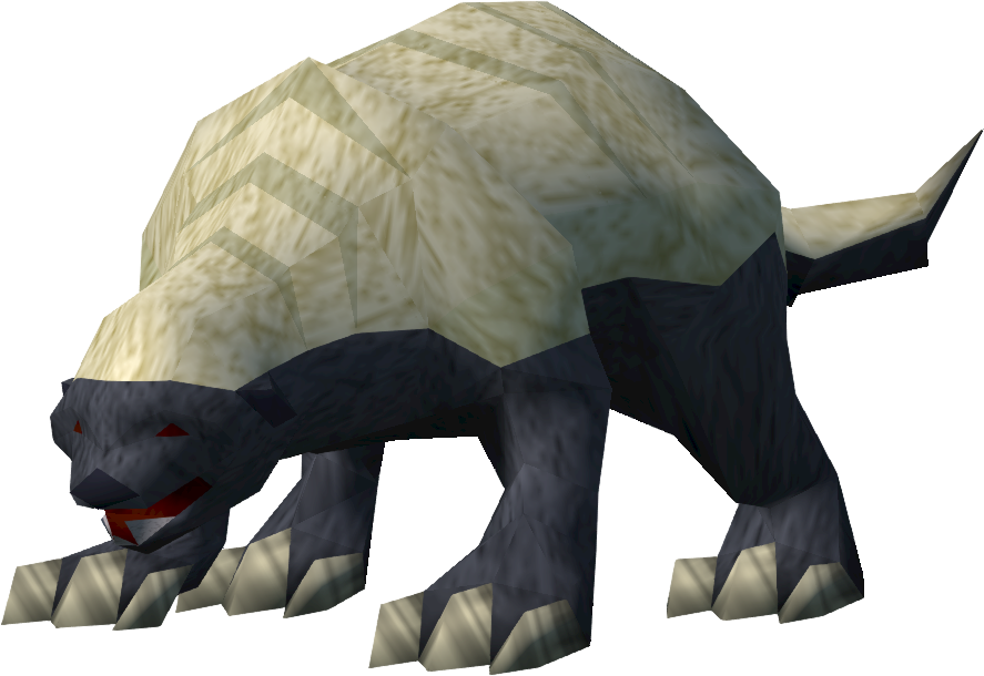 Low Poly Style Badger PNG Image