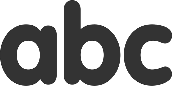 Lowercase A B C Letters Black Background PNG Image