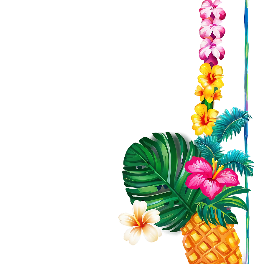 Luau Party Border Png Kkx PNG Image