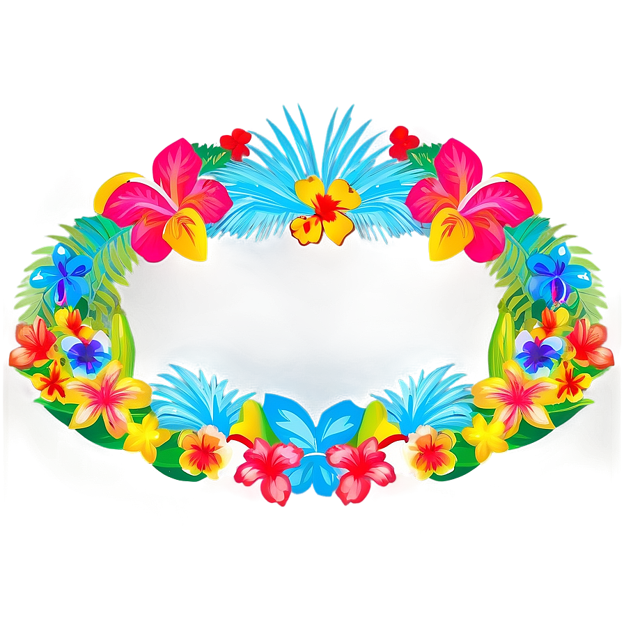 Luau Party Border Png Uoa23 PNG Image