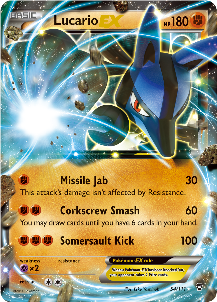 Lucario_ E X_ Pokemon_ Card PNG Image