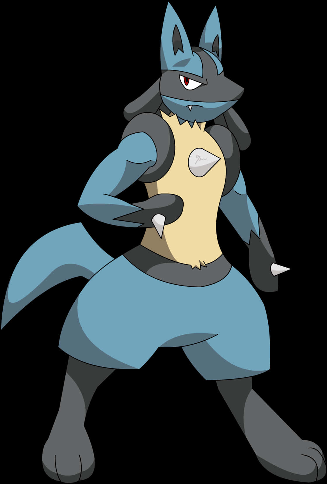 Lucario Pokemon Character Art PNG Image