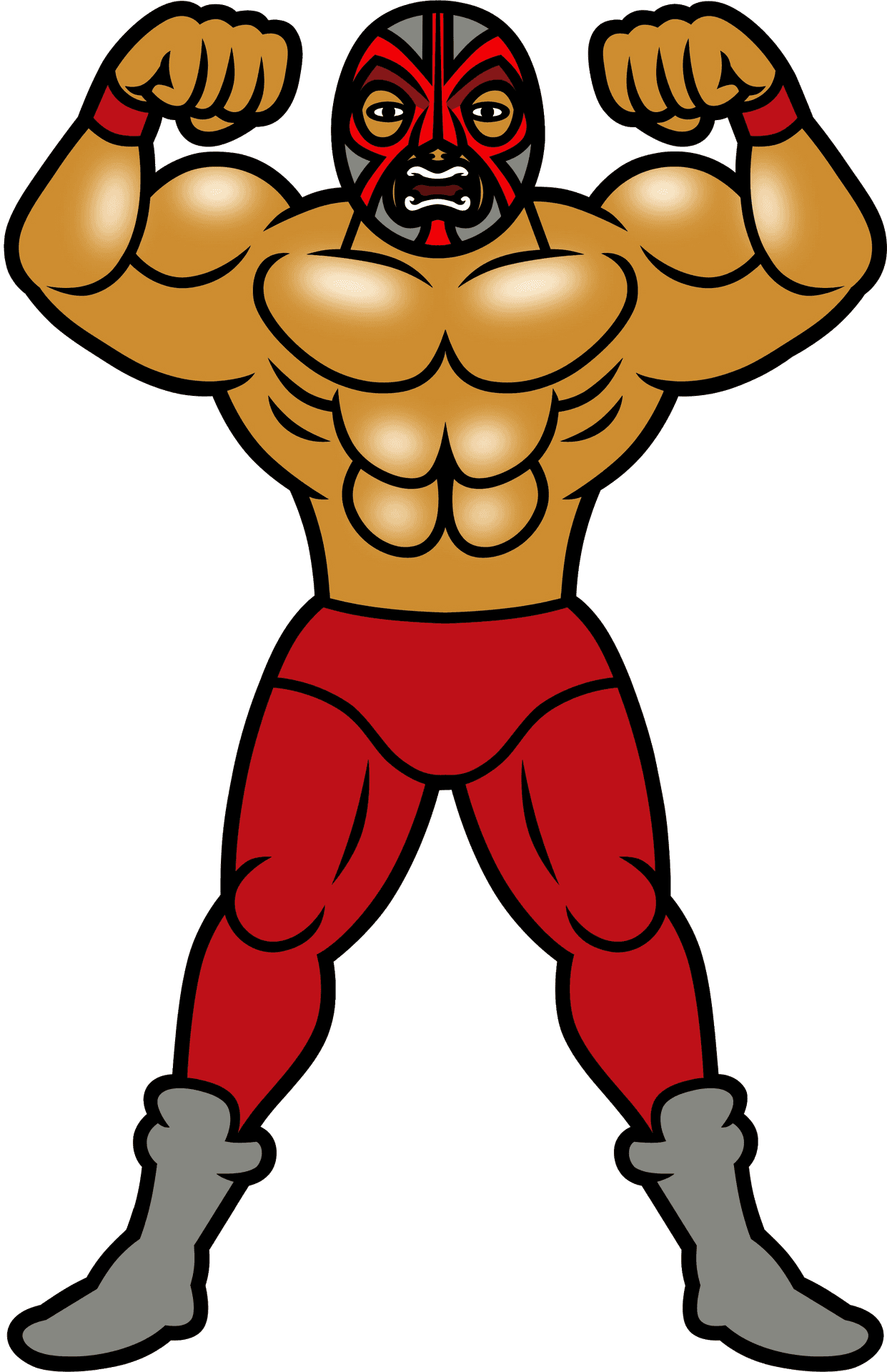 Luchador Wrestler Pose PNG Image