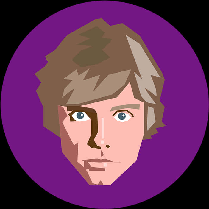 Luke Skywalker Vector Portrait PNG Image