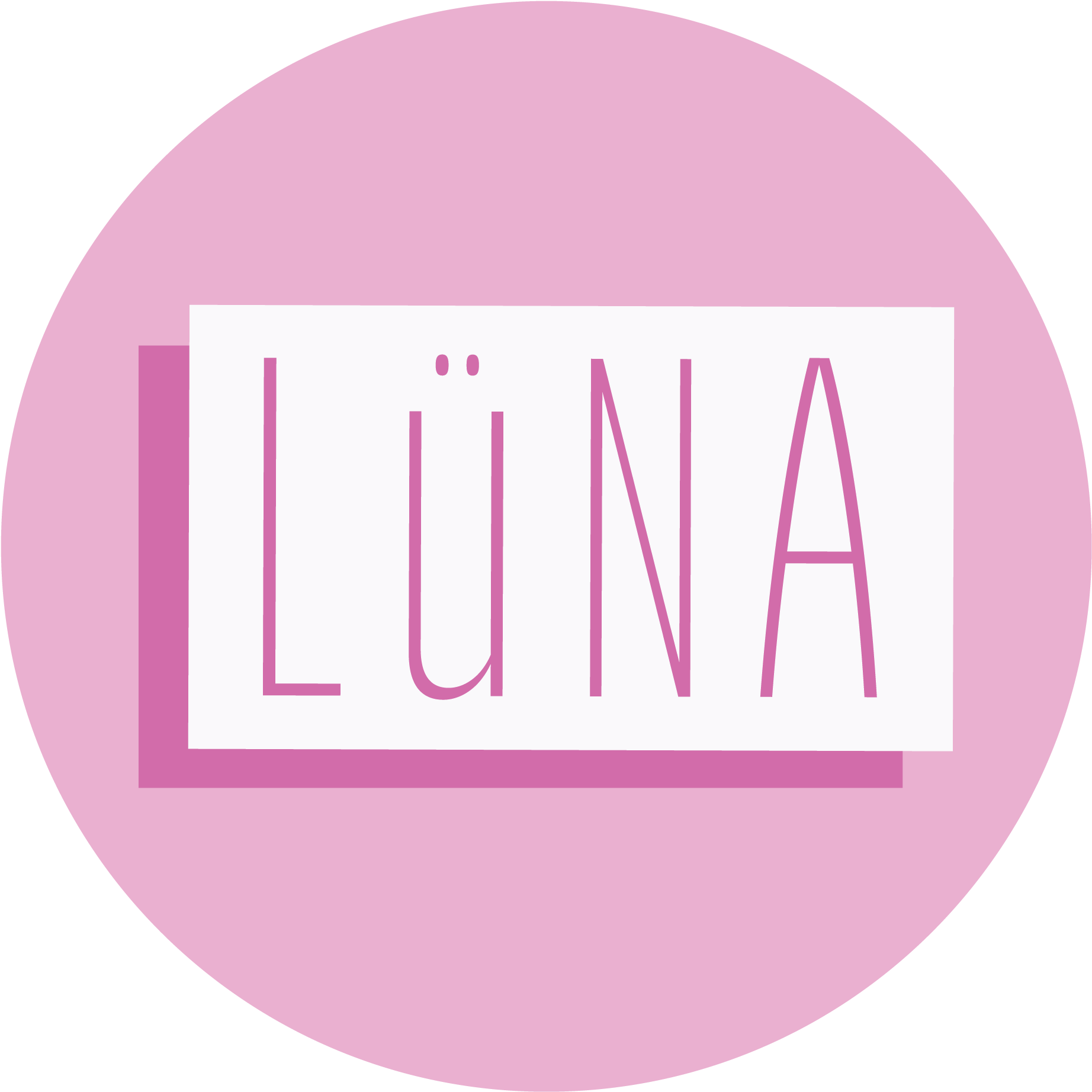 Luna Logoin Pink Circle PNG Image