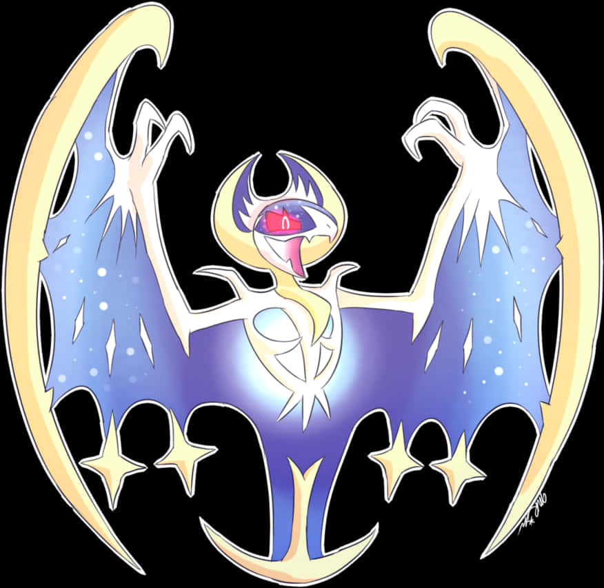 Lunala Pokemon Legendary PNG Image