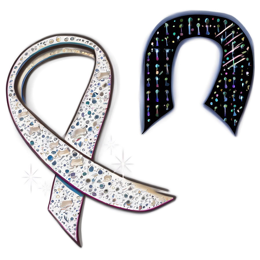 Lung Cancer Ribbon With Sparkles Png 06292024 PNG Image