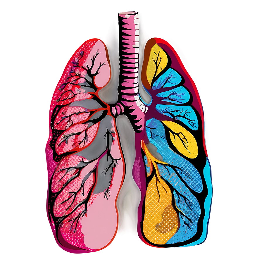 Lungs In Pop Art Style Png 05232024 PNG Image