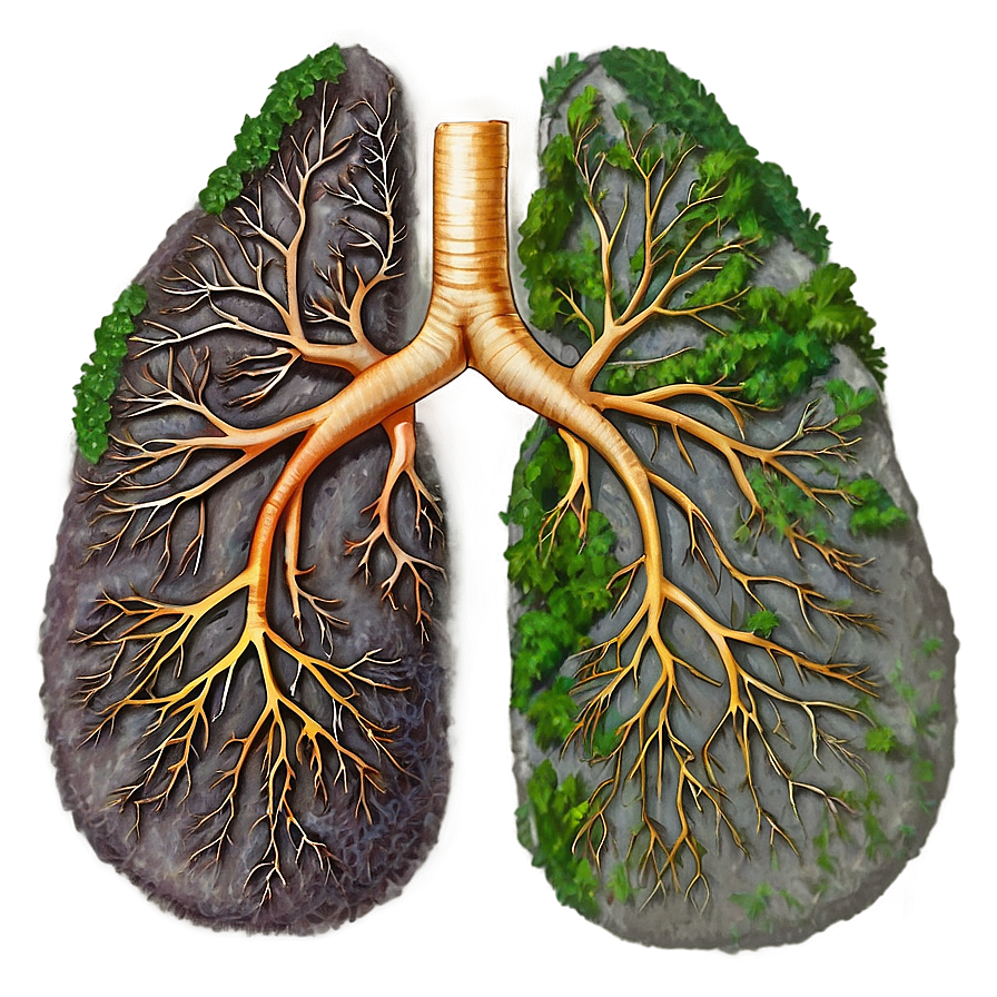 Lungs With Tree Roots Png 05232024 PNG Image