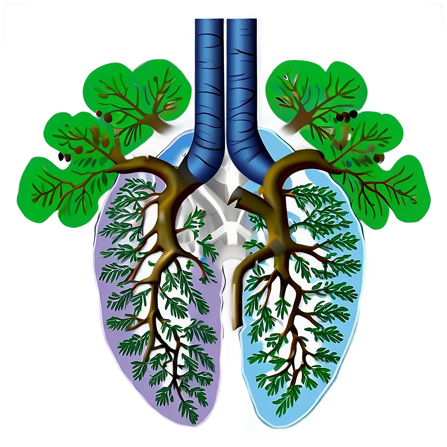 Lungs With Tree Roots Png 18 PNG Image