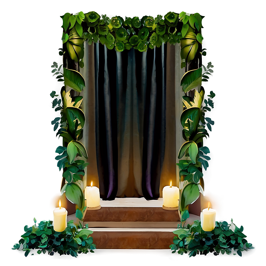 Lush Greenery Altar Png 06242024 PNG Image