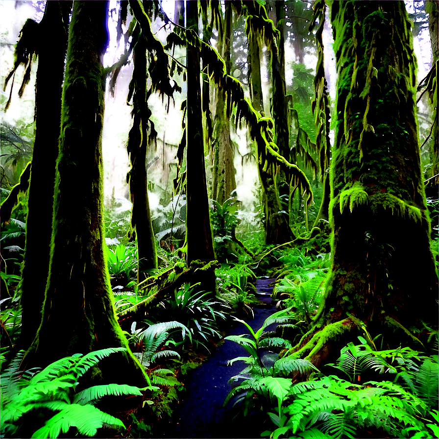 Lush Hoh Rainforest Png 95 PNG Image