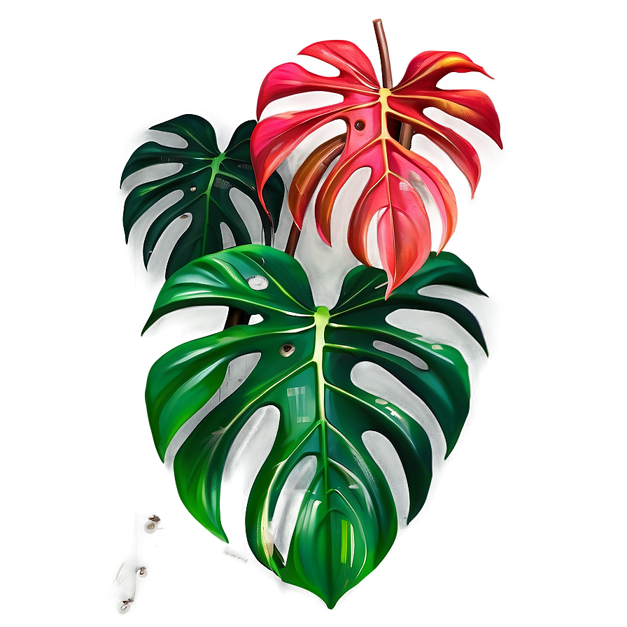 Lush Monstera Plant Png Bjh PNG Image