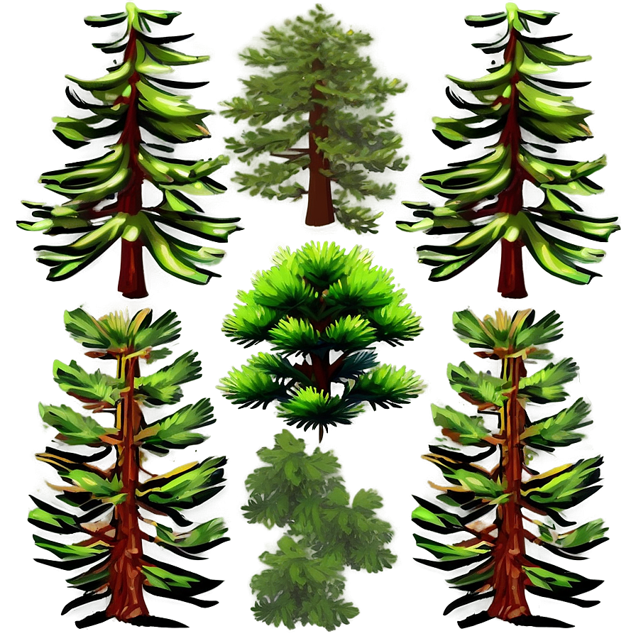 Lush Pine Tree Forest Png Aow95 PNG Image