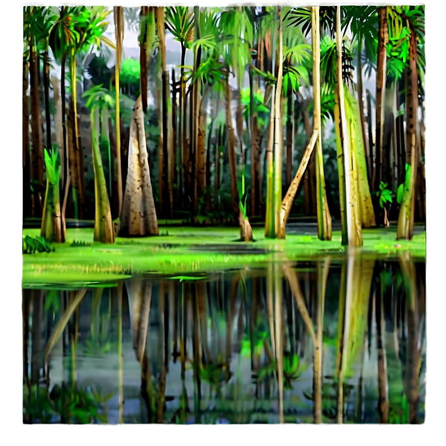 Lush Swamp Vegetation Png Fsm40 PNG Image