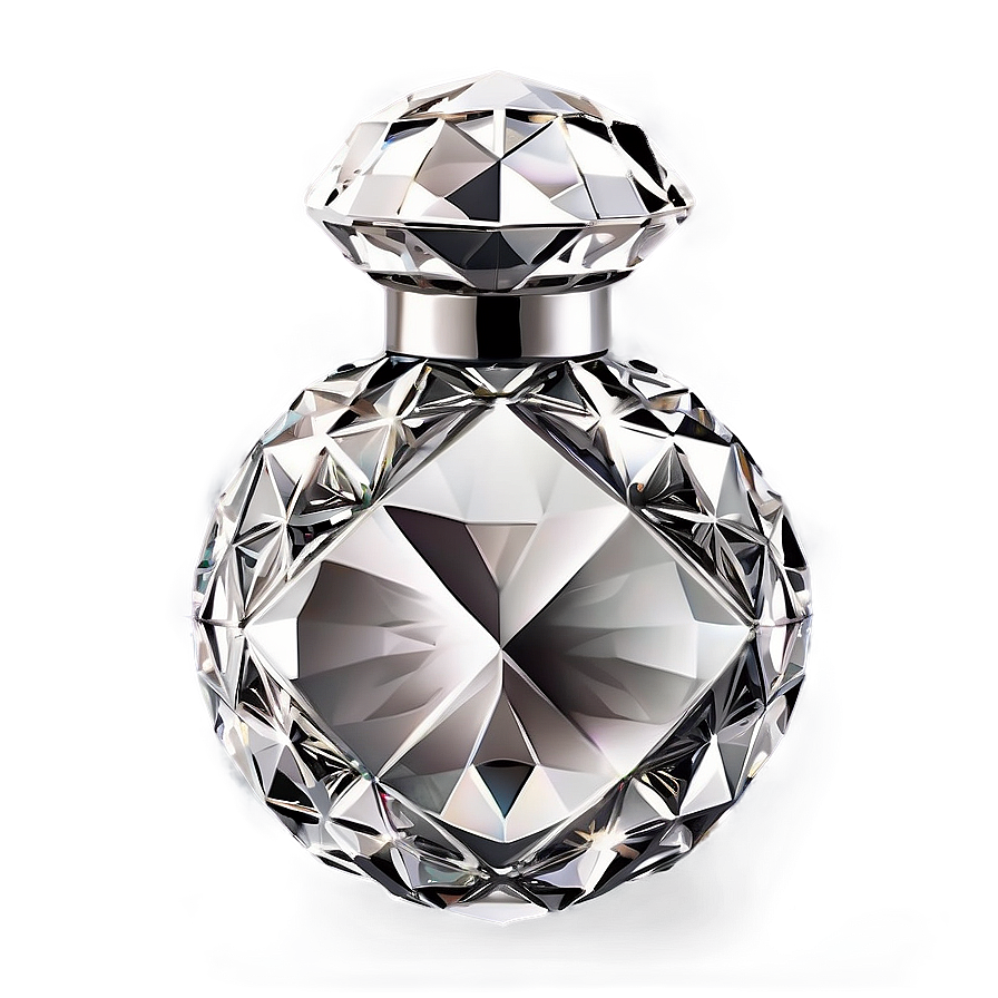 Luxe Diamond Cut Perfume Bottle Png Vbn PNG Image