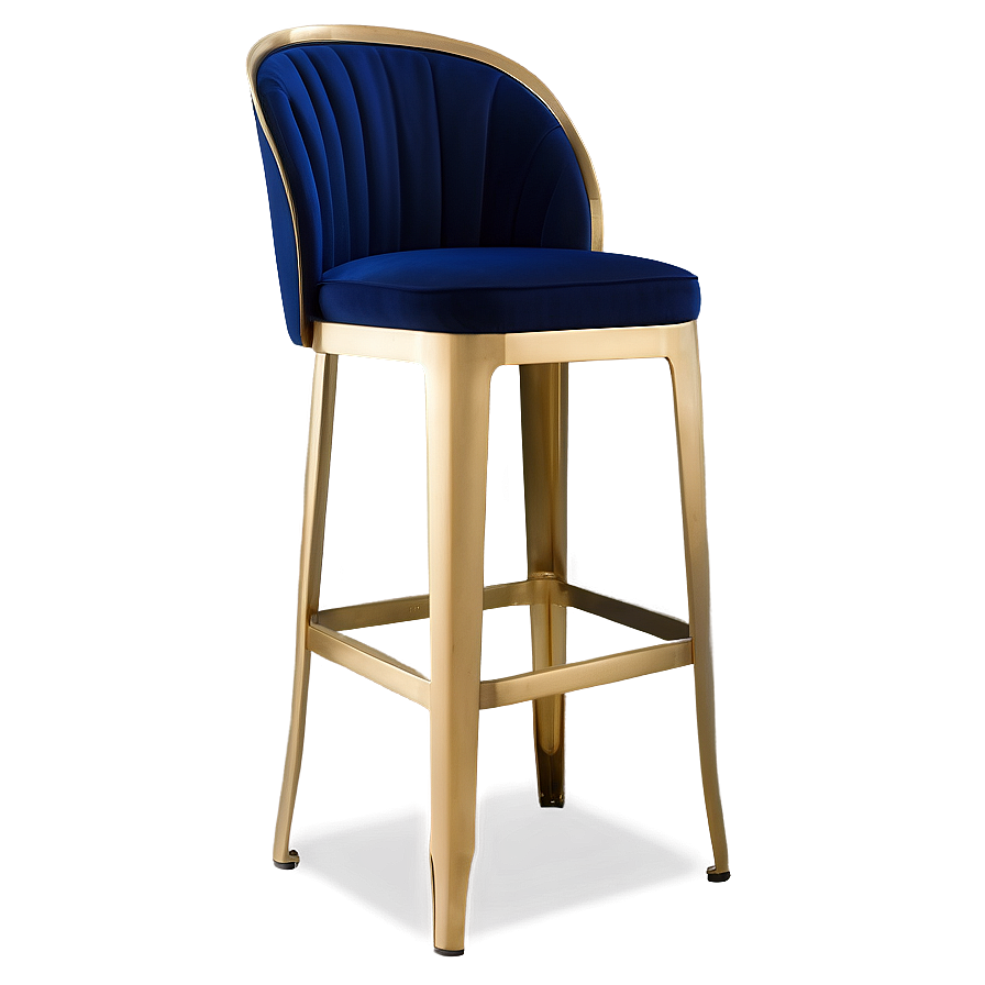 Luxe Gold Accent Barstool Png Oas PNG Image