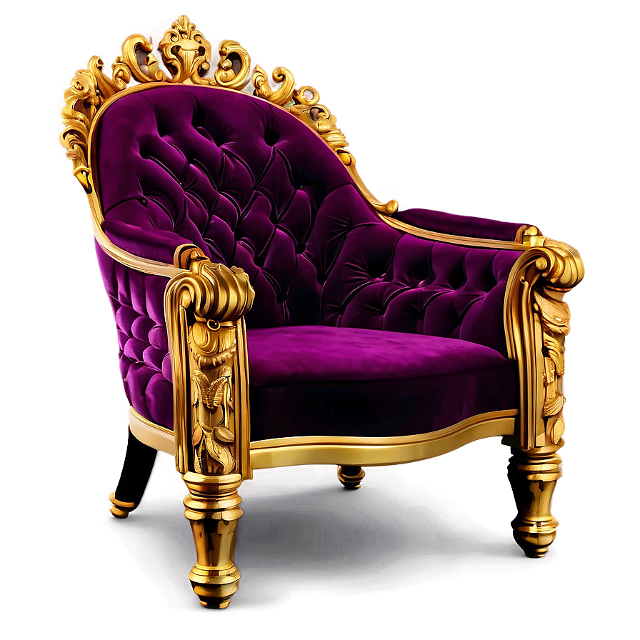 Luxe King's Throne Room Chair Png 06262024 PNG Image