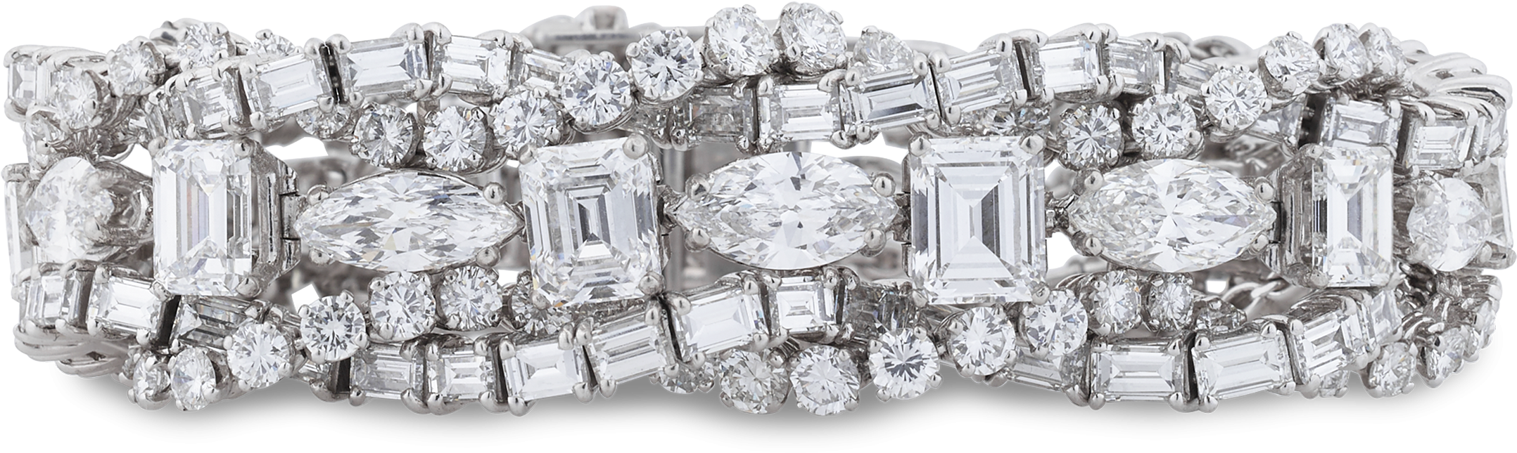 Luxurious Diamond Bracelet PNG Image