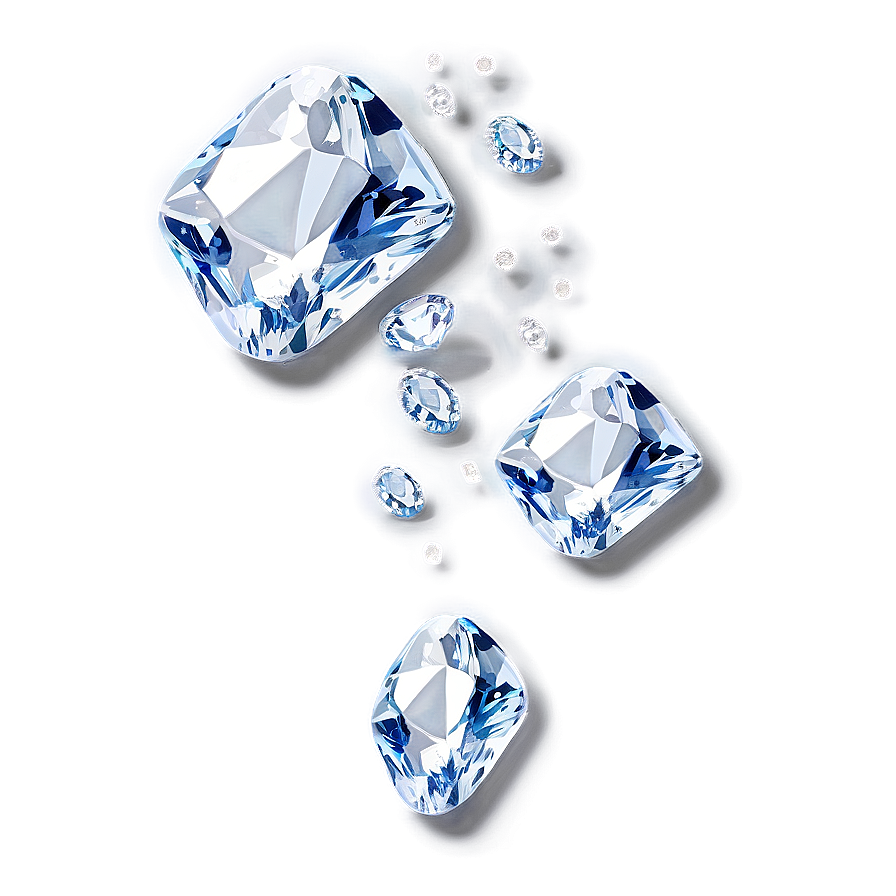 Luxurious Falling Diamonds Png Hqs PNG Image