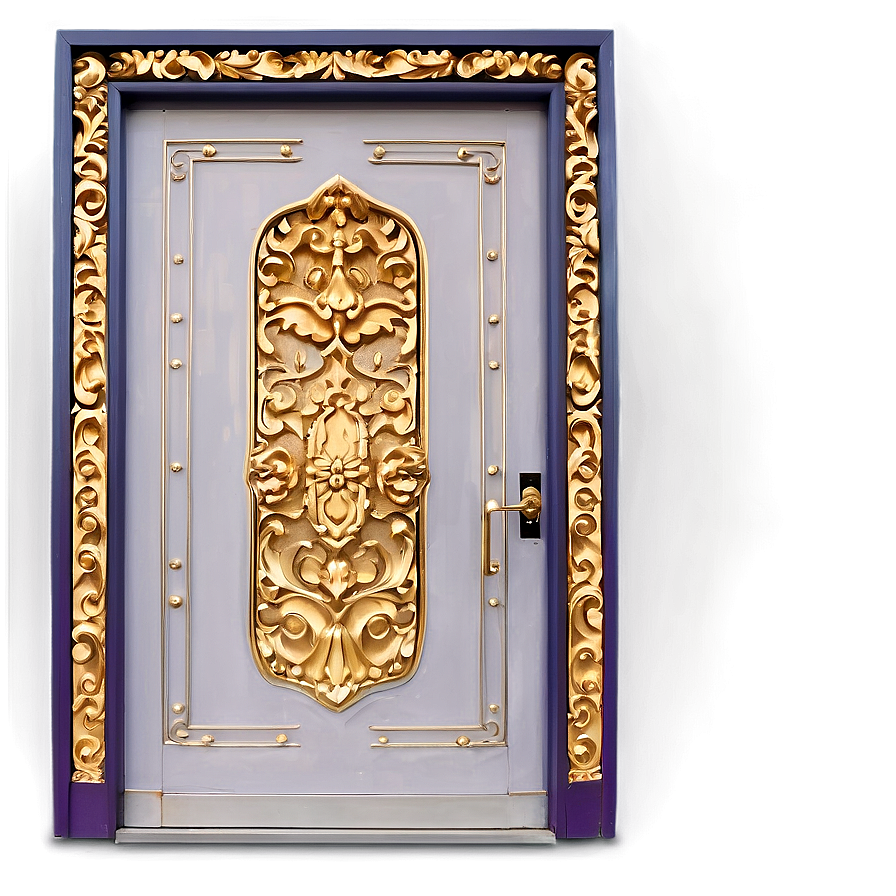 Luxurious Gold Door Png Ptf PNG Image