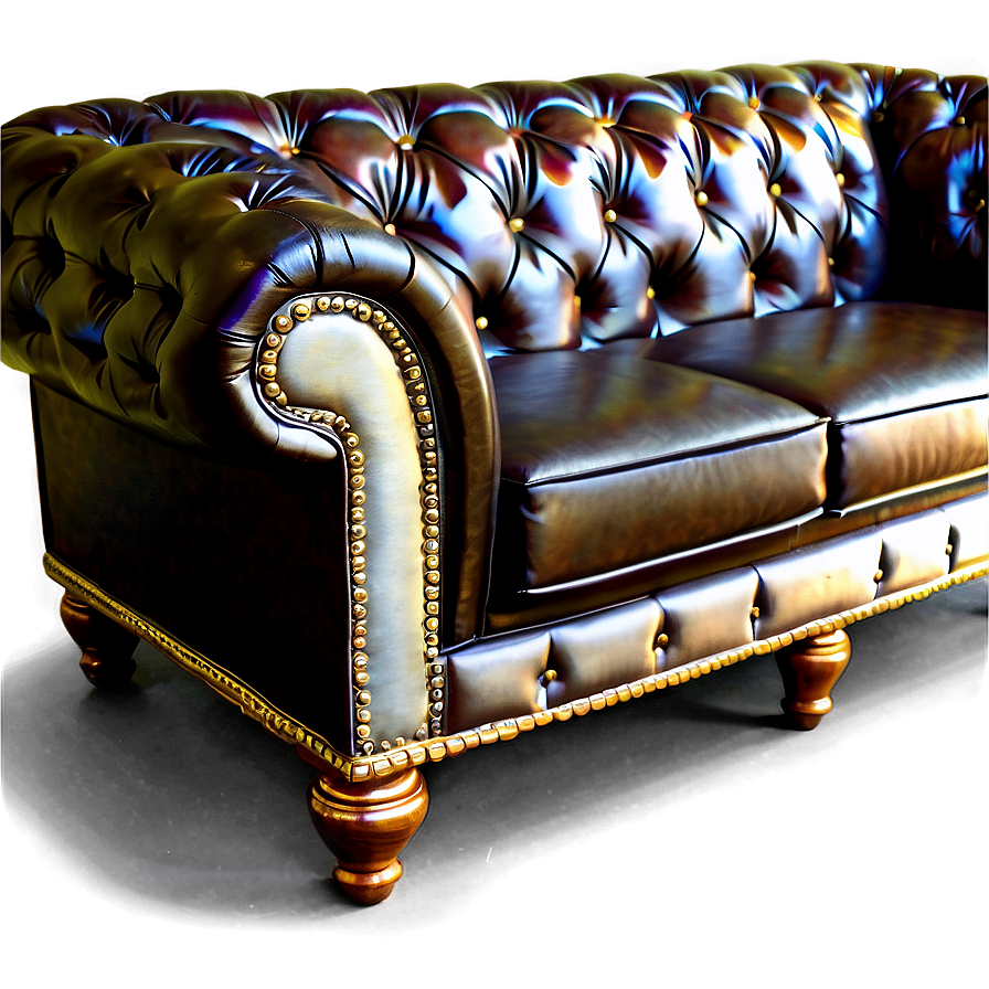 Luxurious Tufted Sofa Png Kes PNG Image