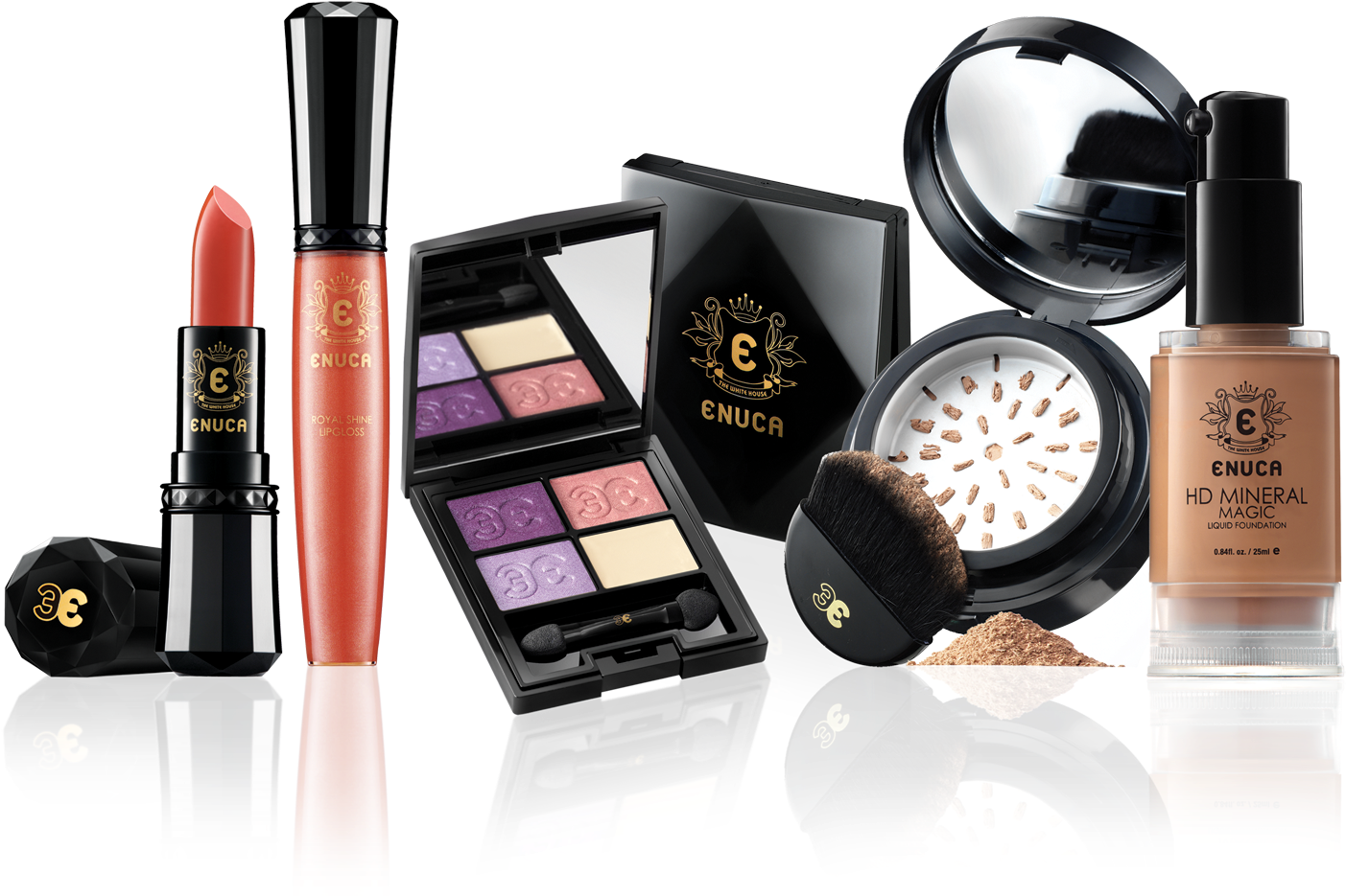 Luxury Cosmetics Collection Display PNG Image