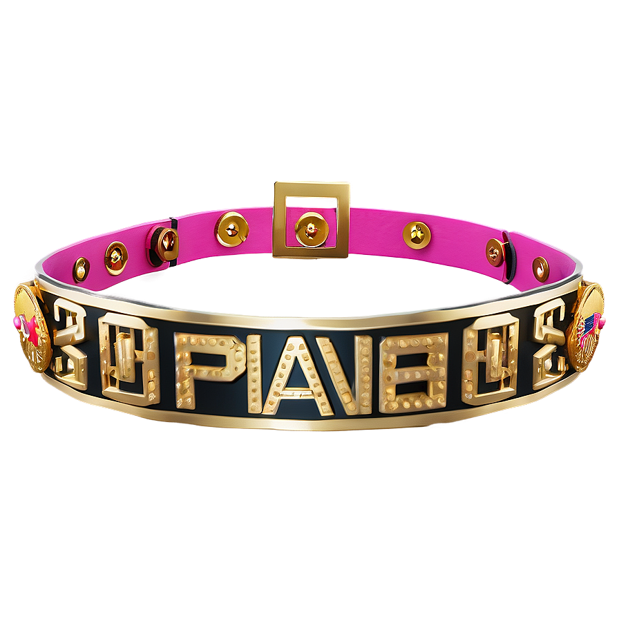 Luxury Designer Dog Collar PNG Image