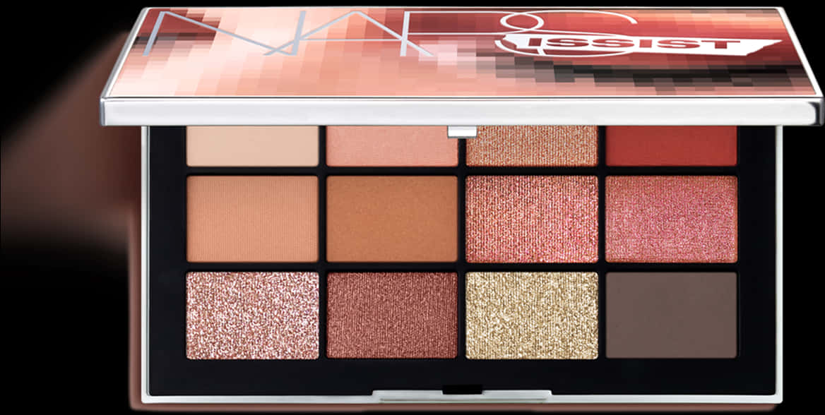 Luxury Eyeshadow Palette Sparkleand Matte PNG Image