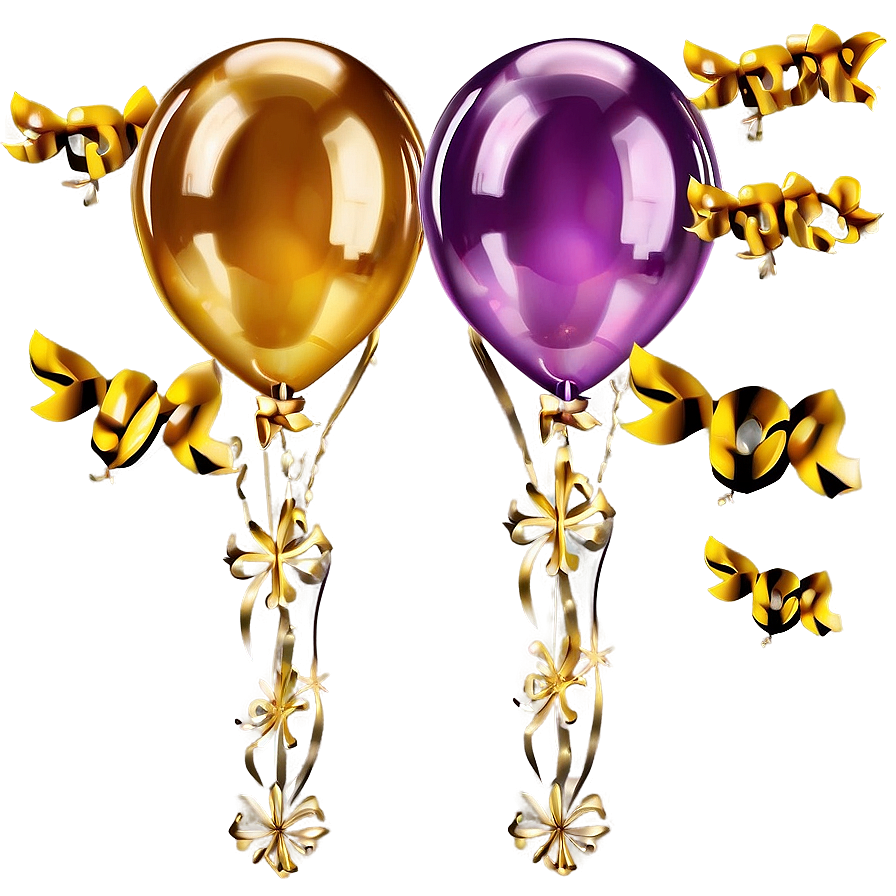 Luxury Gold Balloon Png Aor PNG Image