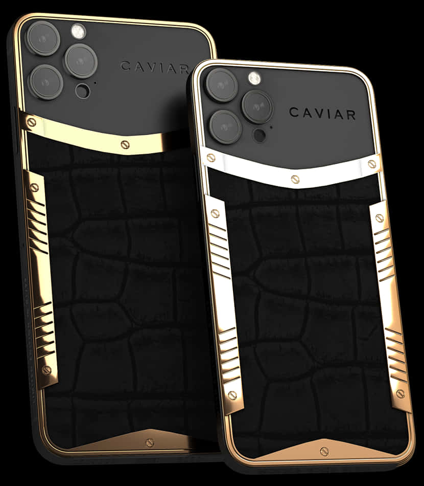 Luxury Gold Blacki Phone12 Design PNG Image