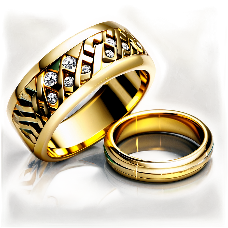 Luxury Gold Rings Png Gsq PNG Image