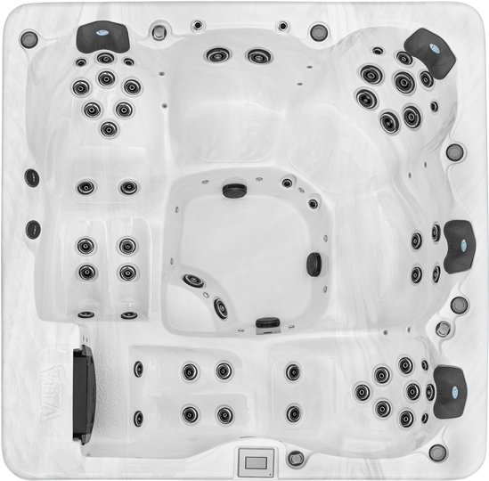 Luxury Home Spa Hot Tub Top View PNG Image