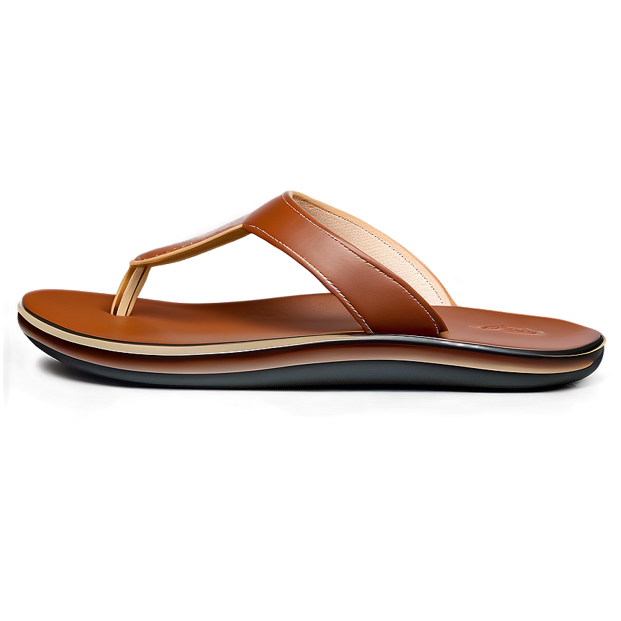 Luxury Leather Flip Flop Png Aad PNG Image