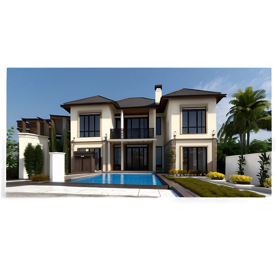 Luxury Mansion Exterior Png Abs39 PNG Image