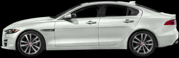 Luxury Sedan Silver Side View PNG Image