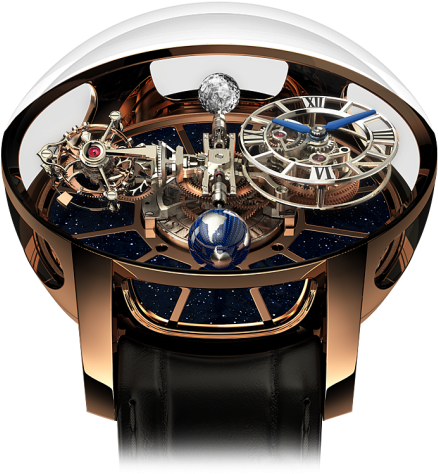 Luxury Skeleton Watch Avant Garde Design PNG Image