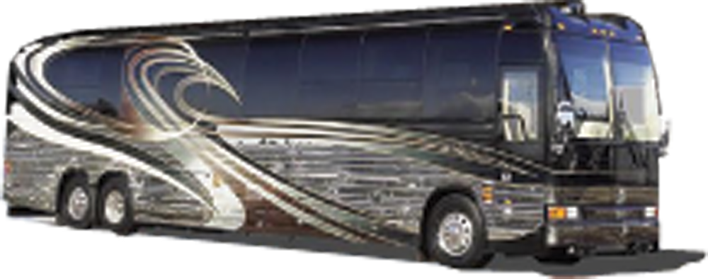 Luxury Tour Bus Side View PNG Image