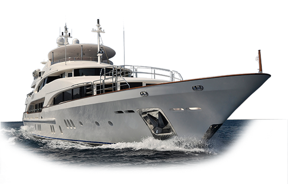 Luxury Yacht Cruising Ocean PNG Image