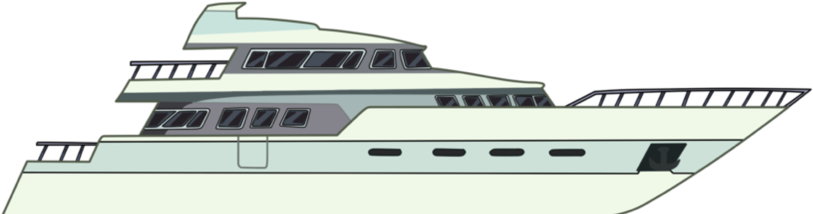 Luxury Yacht Illustration PNG Image